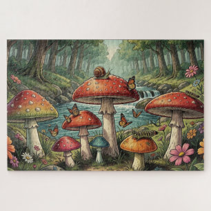Gratis Spreuken Whimsical Cottagecore Paddenstoele Legpuzzel