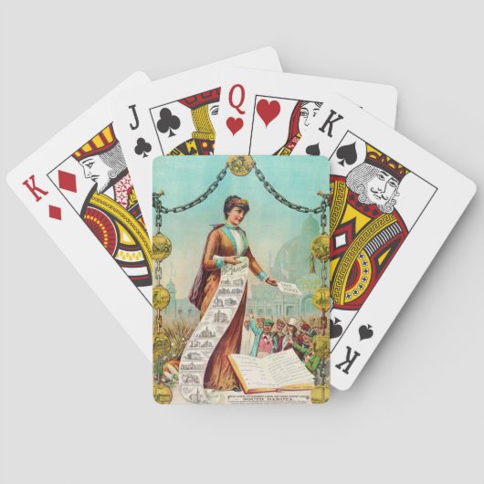 Gratis startpunten 1890 pokerkaarten (Achterkant)