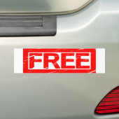 Gratis stempel bumpersticker (Op auto)