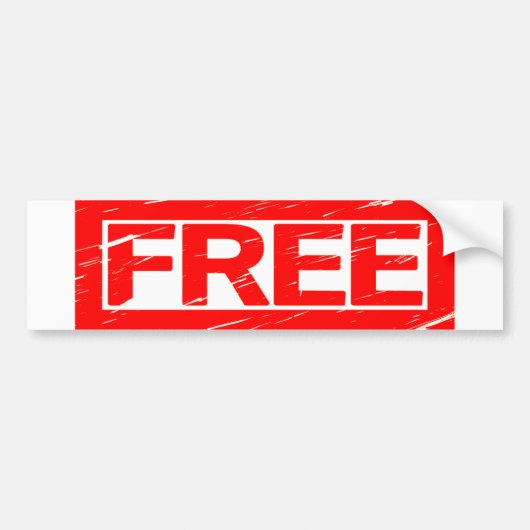 Gratis stempel bumpersticker (Voorkant)