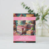 Gratis taart verjaardag briefkaart (Staand voorkant)