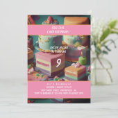 Gratis taart verjaardag kaart (Staand voorkant)