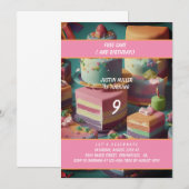 Gratis taart verjaardag kaart (Voorkant / Achterkant)