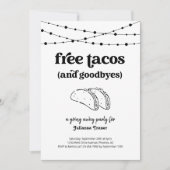 Gratis Taco Funny Going Away Party uitnodiging (Voorkant)