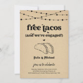 Gratis Taco Grappig Verlovingsfeest Uitnodiging (Voorkant)