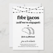 Gratis Taco Grappig Verlovingsfeest Uitnodiging (Voorkant)