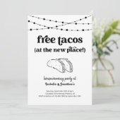 Gratis Taco Grappige Housewarming Party Uitnodigin Kaart (Staand voorkant)
