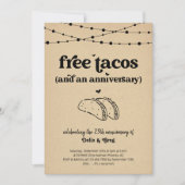 Gratis Taco Grappige Jubileumfeest Uitnodiging (Voorkant)