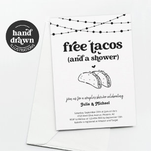 Gratis Tacos Funny Couple's Douche uitnodiging