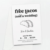 Gratis Tacos Funny Save the Date Kaart