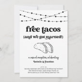 Gratis Tacos Grappige Ontvangst Uitnodiging Alleen (Voorkant)