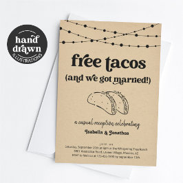 Gratis Tacos Grappige Ontvangst Uitnodiging Alleen