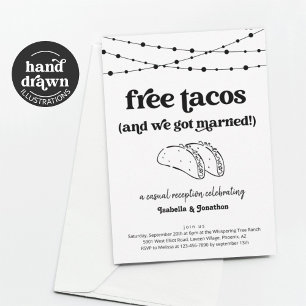 Gratis Tacos Grappige Ontvangst Uitnodiging Alleen