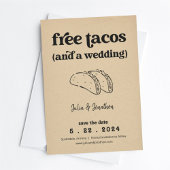 Gratis Tacos Grappige 'Save the Date'-kaart Kaart