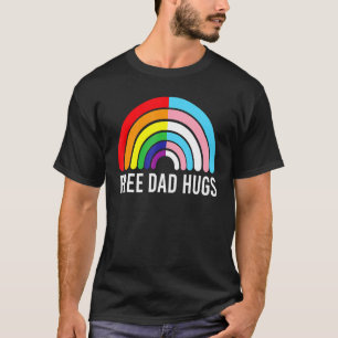 Gratis Tante Hugs Rainbow Transgender Vlag LGBTQ G T-shirt