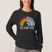 Gratis Tante Hugs Rainbow Transgender Vlag LGBTQ G T-shirt (Voorkant)