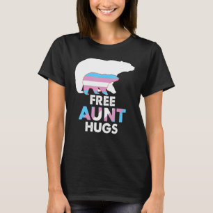 Gratis Tante Hugs Transgender Rainbow Beer LGBT Pr T-shirt