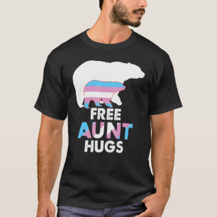 Gratis Tante Hugs Transgender Rainbow Beer LGBT Pr T-shirt