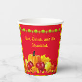 Gratis - Thanksgiving Papieren Bekers (Voorkant)