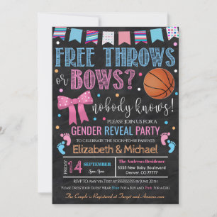 Gratis Throws of Bows Gender Reopenbaart uitnodigi Kaart