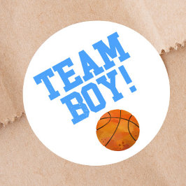 Gratis Throws Team Boy Gender onthulling party Ronde Sticker