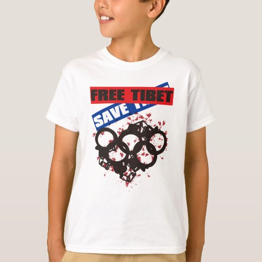 GRATIS TIBET! BESPAAR TIBET! T-SHIRT (Voorkant)