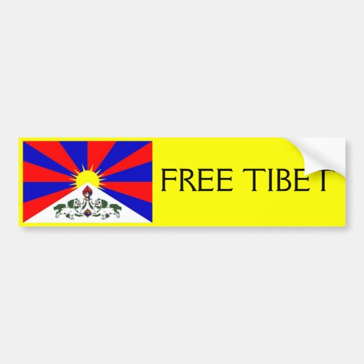 GRATIS TIBET-Bumpersticker Bumpersticker (Voorkant)