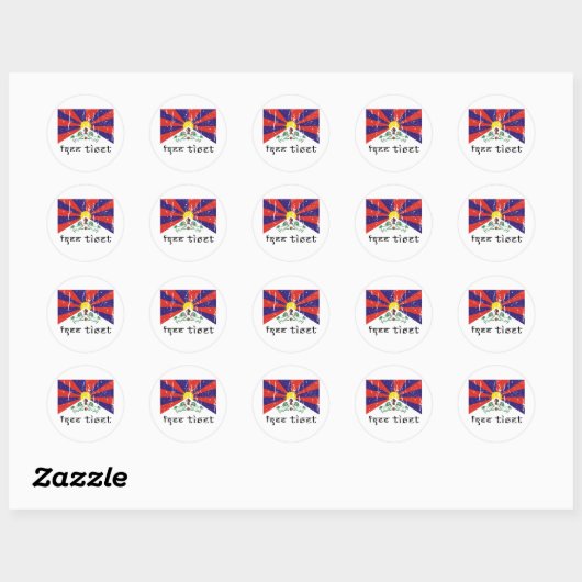 Gratis Tibet geschenken Ronde Sticker (Vel)