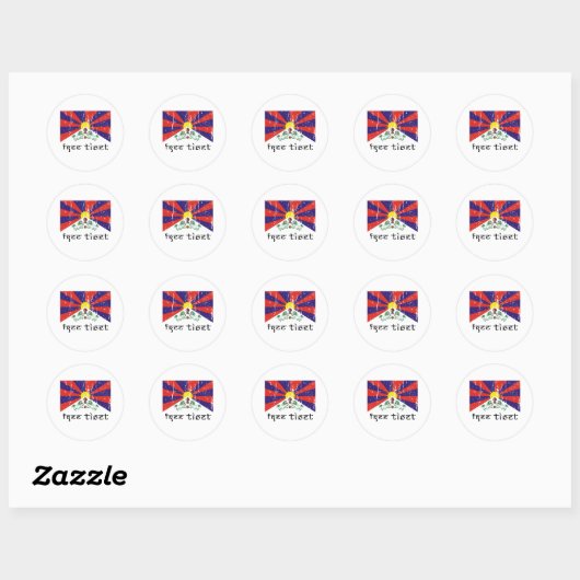 Gratis Tibet geschenken Ronde Sticker (Vel)