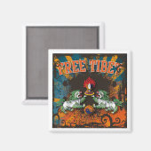 Gratis Tibet Grunge Kunst Magneet (Voorkant / Achterkant)