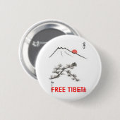 GRATIS TIBET! knop — nieuw object! Ronde Button 5,7 Cm (Voorkant /achterkant)