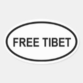 GRATIS TIBET OVALE STICKER (Voorkant)