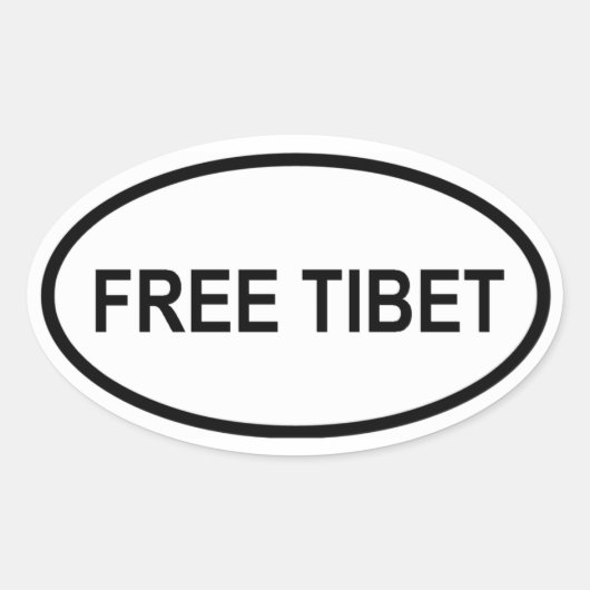 GRATIS TIBET OVALE STICKER (Voorkant)