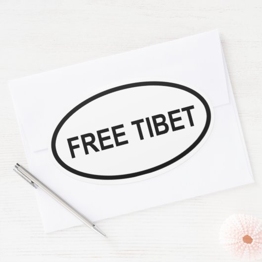 GRATIS TIBET OVALE STICKER (Envelop)