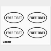 GRATIS TIBET OVALE STICKER (Vel)