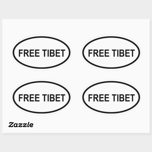 GRATIS TIBET OVALE STICKER (Vel)