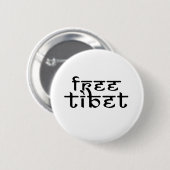 GRATIS TIBET RONDE BUTTON 5,7 CM (Voorkant /achterkant)