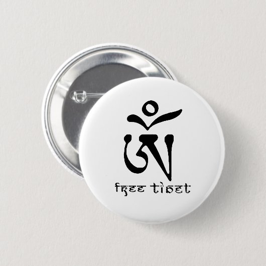 GRATIS TIBET RONDE BUTTON 5,7 CM (Voorkant /achterkant)