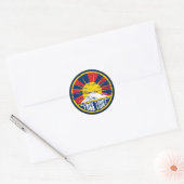 Gratis Tibet ronde Grunge Sticker (Envelop)