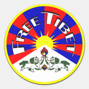 Gratis Tibet ronde Stickers