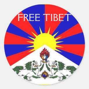 GRATIS TIBET-sticker Ronde Sticker