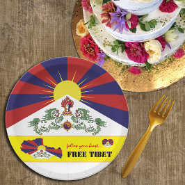 Gratis Tibet & Tibetaanse vlag, Kaart Hart / Tibet Papieren Bordje