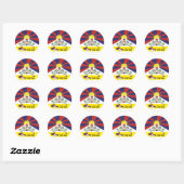 Gratis Tibet & Tibetaanse vlag, Kaart Hart / Tibet Ronde Sticker (Vel)