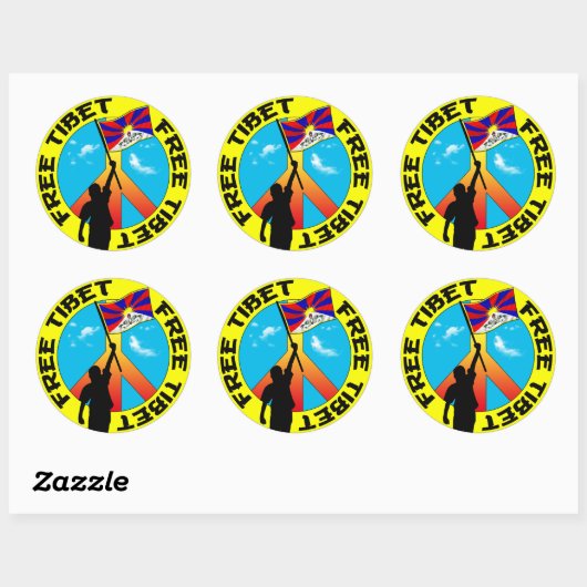 gratis tibetsticker ronde sticker (Vel)