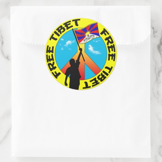 gratis tibetsticker ronde sticker (Tas)