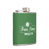 Gratis tijd is mijn rijkdom heupfles (Rechts)