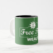 Gratis tijd is mijn rijkdom tweekleurige koffiemok (Voorkant links)