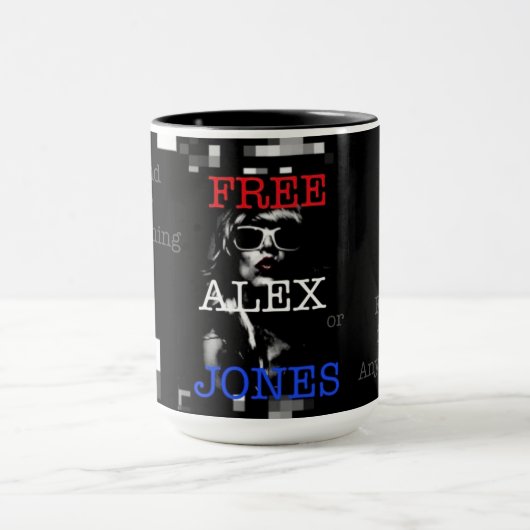 Gratis toespraak - Gratis Alex Jones 15oz Mok (Midden)