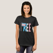 Gratis Trans Rechten Vlag T-shirt (Voorkant volledig)