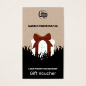 Gratis Tuin Onderhoud Gift Voucher Kaart (Voorkant)
